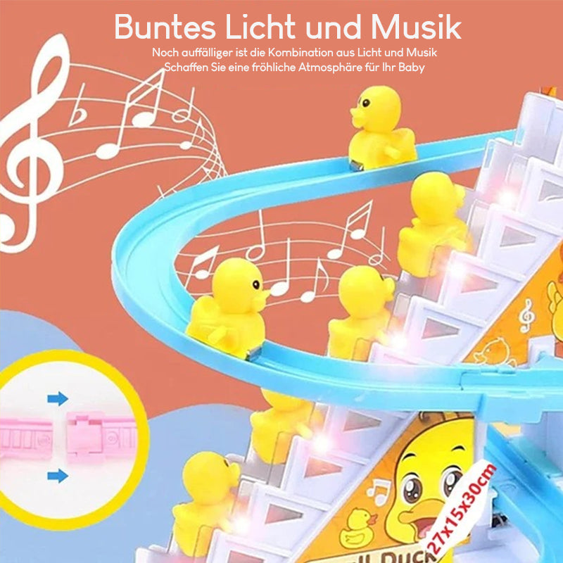 Blaudonau- 🐥Elektrische Enten Slide Track mit Licht und Musik🐥