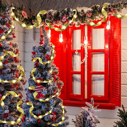 Blaudonau- Band Weihnachtsbaumschmuck Lichterkette