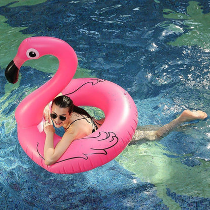 Blaudonau- Flamingo Schwimmring und Aufblasbarer Getränkehalter