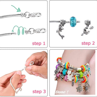 Blaudonau- Girls Charm Bracelet Making Kit