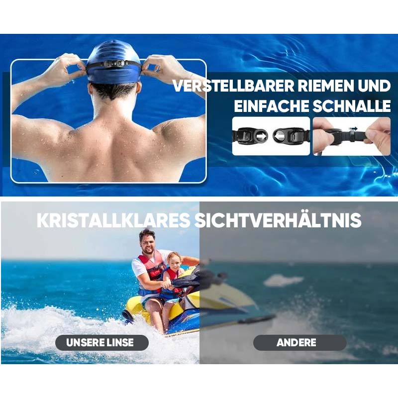 Blaudonau- Weitwinkel-Schwimmbrille mit Antibeschlag-Effekt