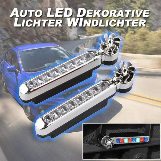 Blaudonau- Auto LED dekorative Lichter Windlichter，2 Stücke