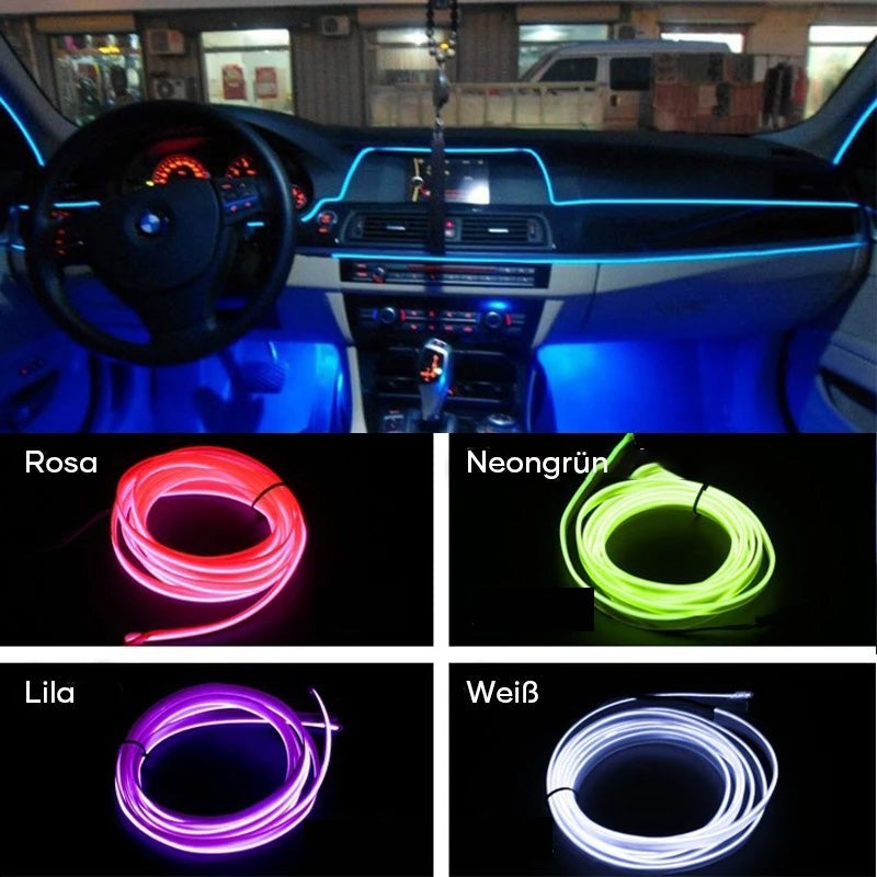 Blaudonau- 4-in-1 LED Atmosphärenlicht für Autos 2M