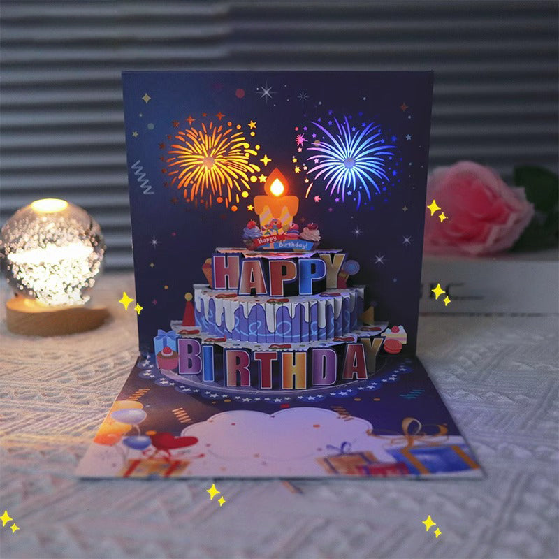 Blaudonau- Pop up Happy Birthday Card