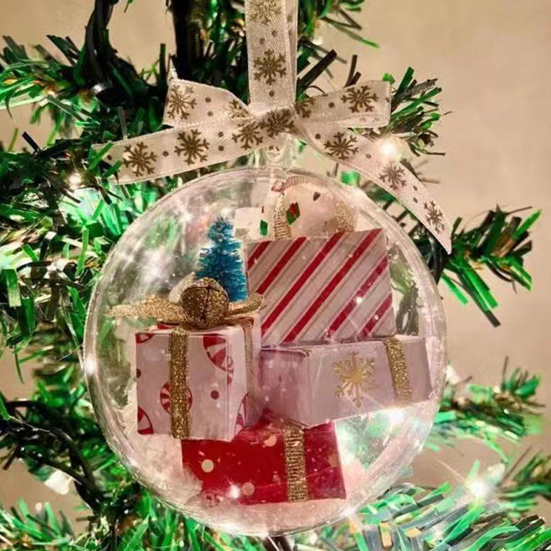 Blaudonau- Christbaumschmuck transparente Kugel