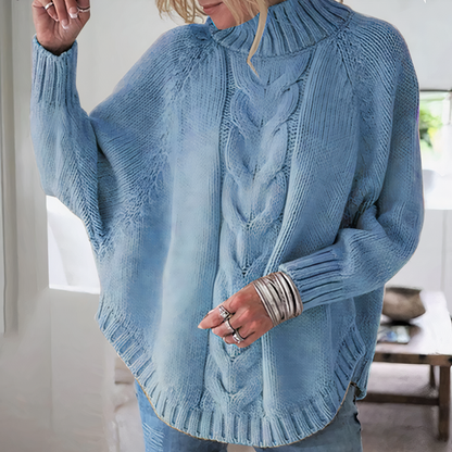 Blaudonau- ARIAH - Strickpullover mit Fledermausärmeln