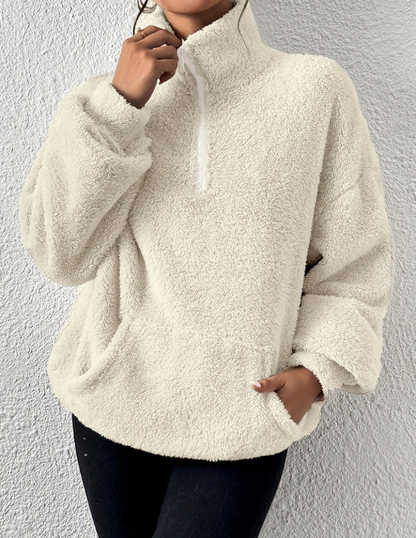 Blaudonau- AMARA - Flauschiger Fleece-Pullover