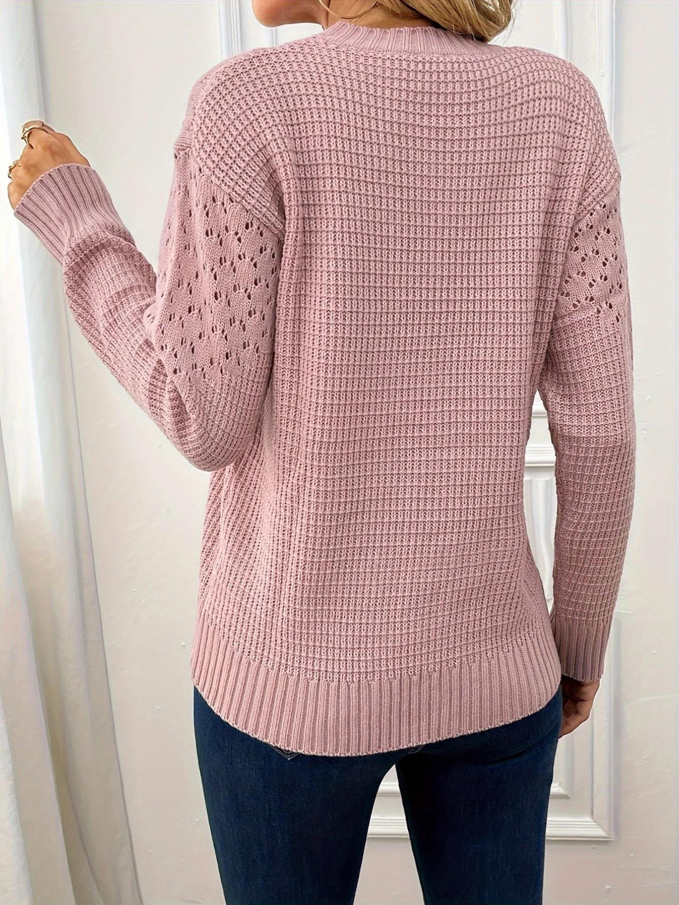 Blaudonau- AUDREY - Eleganter Hohlsaum-Pullover