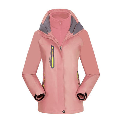 Blaudonau- Abnehmbare wind- und wasserdichte Jacke Rosa Damen