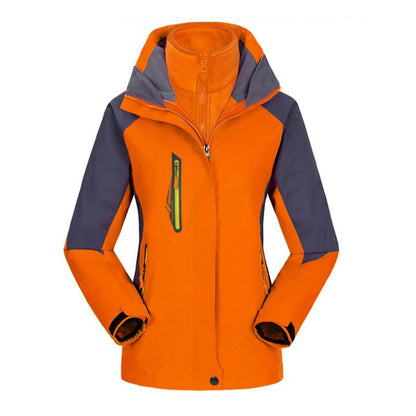 Blaudonau- Abnehmbare wind- und wasserdichte Jacke Orange Damen