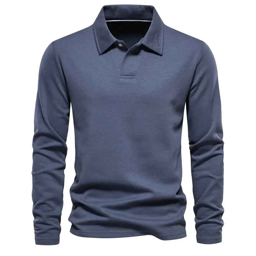 Blaudonau- DIMITRI - Langärmeliges Poloshirt