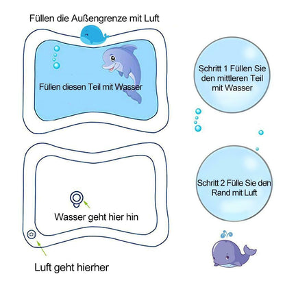 Blaudonau- Aufblasbare Wassermatte für Babys 66*50 cm