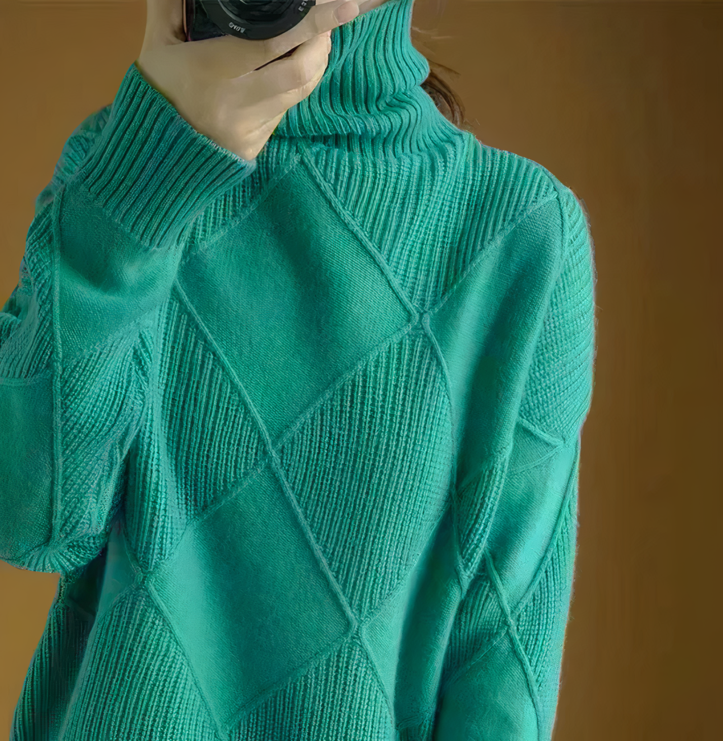 Blaudonau- ELLIE - Langärmeliger Rollkragenpullover