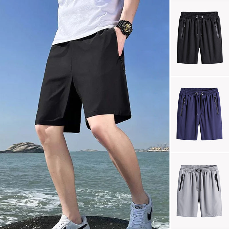 Blaudonau- Eisseide-Stretch-Shorts für Herren