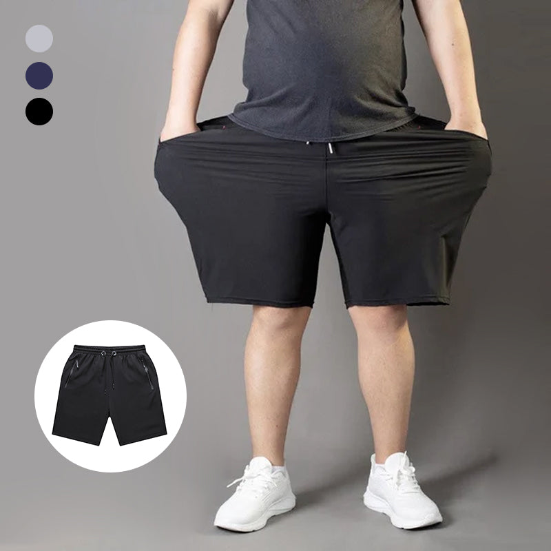 Blaudonau- Eisseide-Stretch-Shorts für Herren