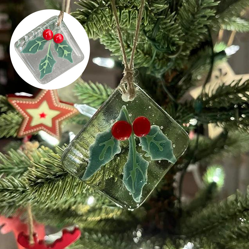 Blaudonau- Weihnachtsbaum-Anhänger aus Glas