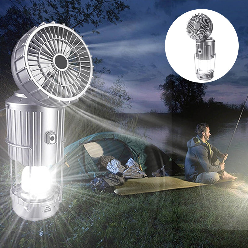 Blaudonau- Tragbare LED-Camping-Laterne mit Ventilator