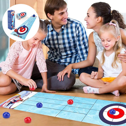 Blaudonau- Brettspiel Curling Spielset