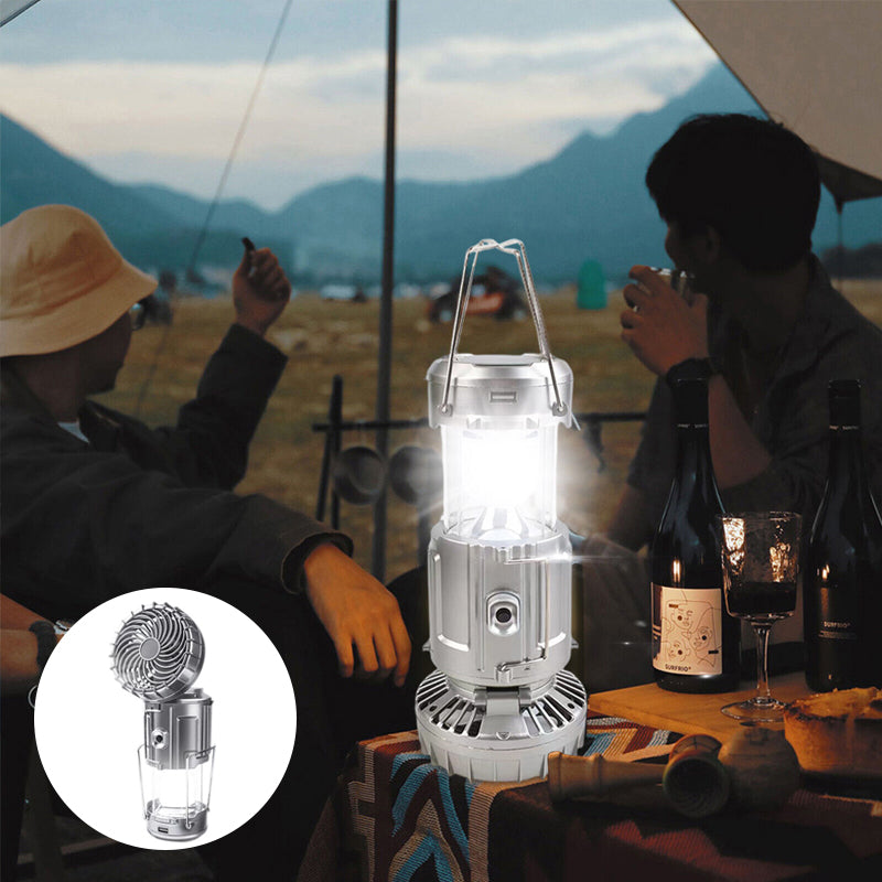 Blaudonau- Tragbare LED-Camping-Laterne mit Ventilator