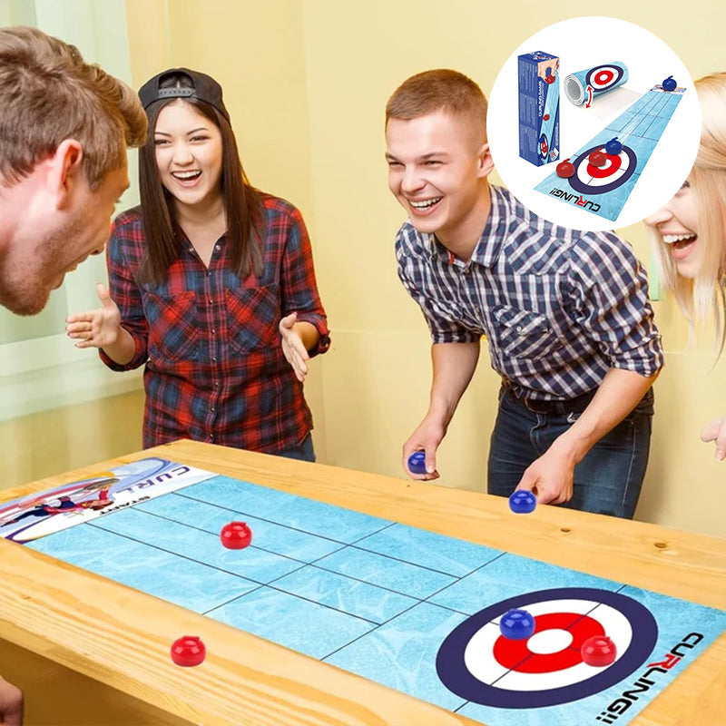 Blaudonau- Brettspiel Curling Spielset