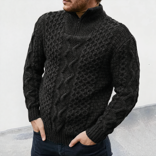 Blaudonau- FRASER - Winterpullover mit hohem Kragen