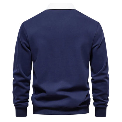 Blaudonau- HENLEY - Poloshirt für Männer