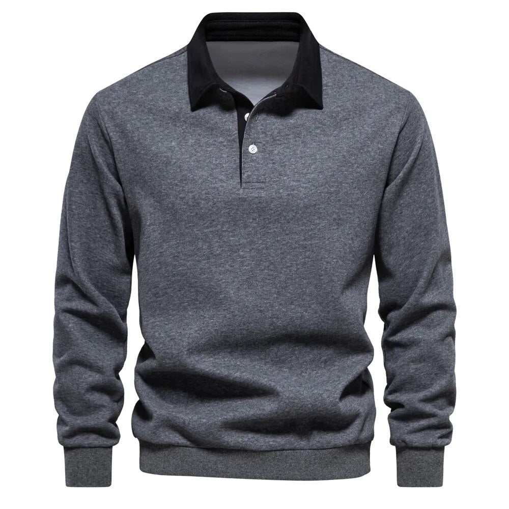 Blaudonau- HENLEY - Poloshirt für Männer