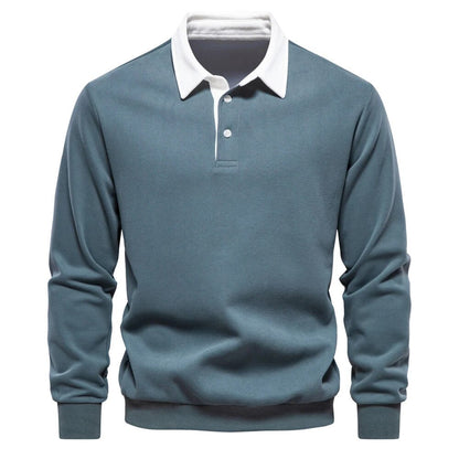 Blaudonau- HENLEY - Poloshirt für Männer