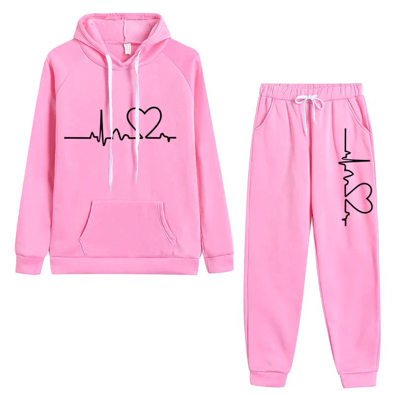 Blaudonau- ISLA - Damen-Kapuzenpullover-Hosen-Set