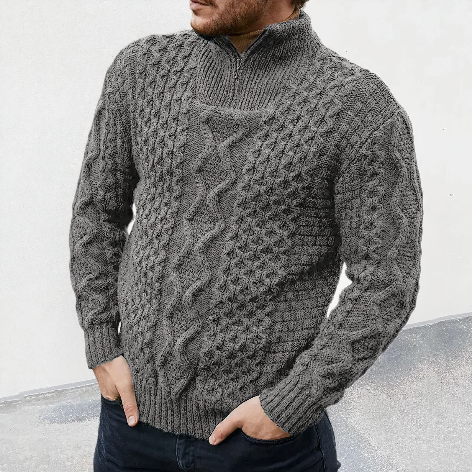 Blaudonau- JOSHUA - Bequemer Strickpullover