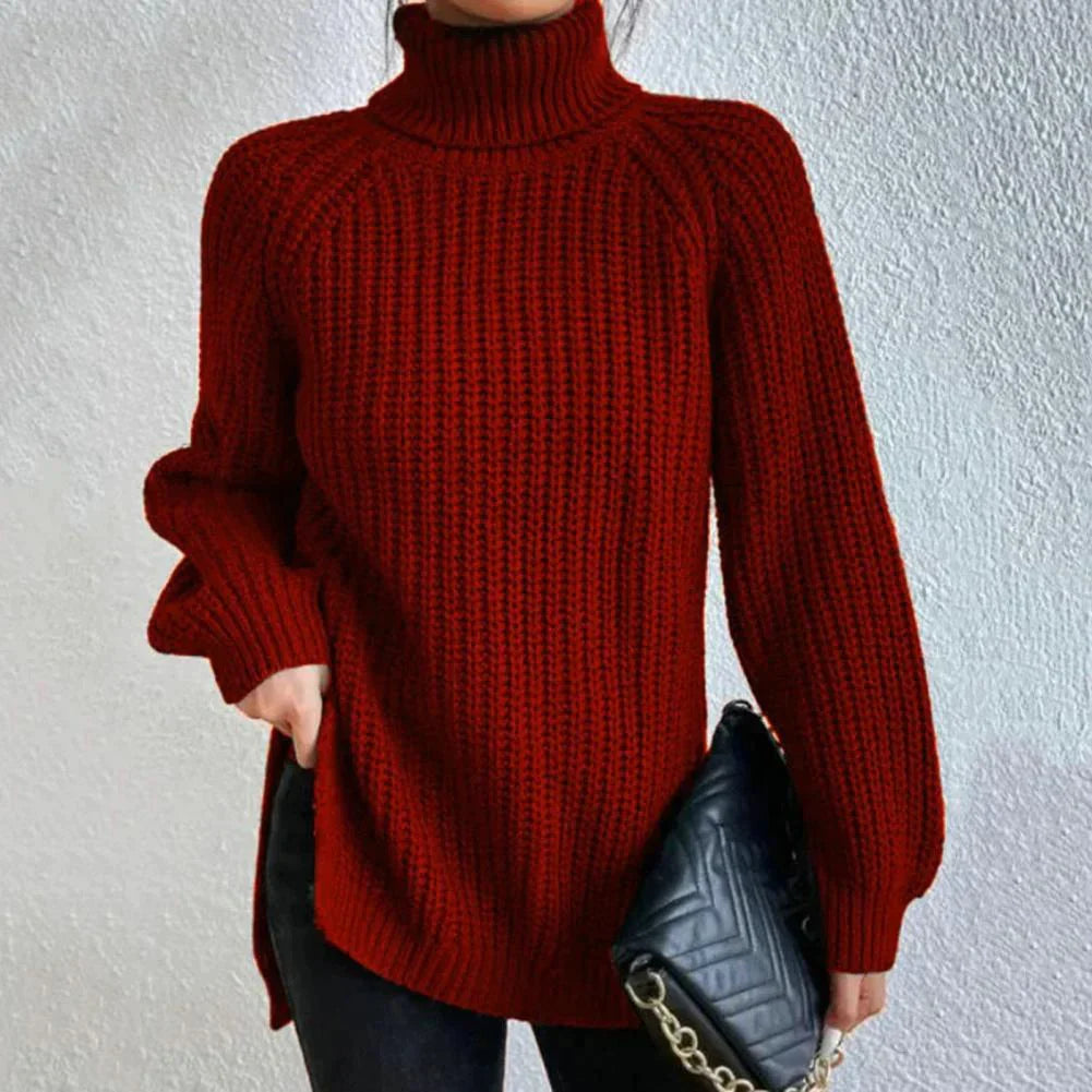 Blaudonau- KALIYAH - Eleganter Rollkragen-Strickpullover