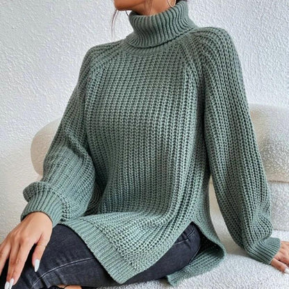 Blaudonau- KALIYAH - Eleganter Rollkragen-Strickpullover