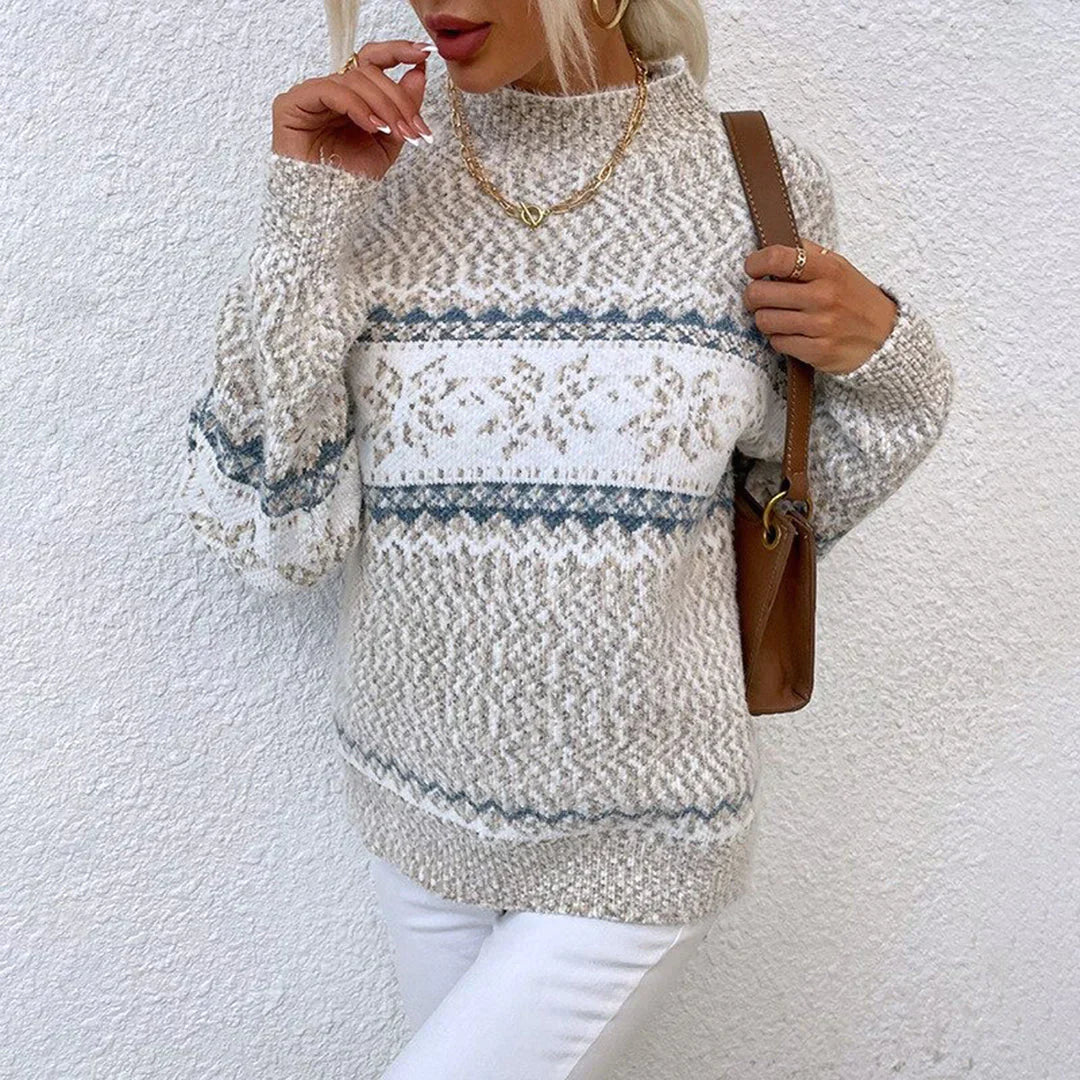 Blaudonau- LALEZKA - Rollkragen-Strickpullover