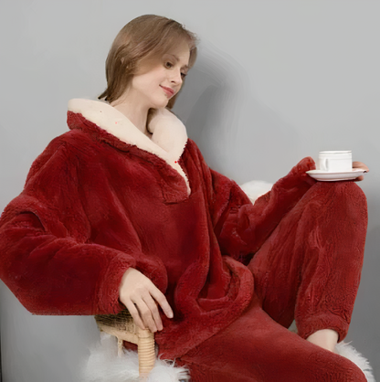 Blaudonau- LONDYN - Pyjama-Set aus Fleece für Damen