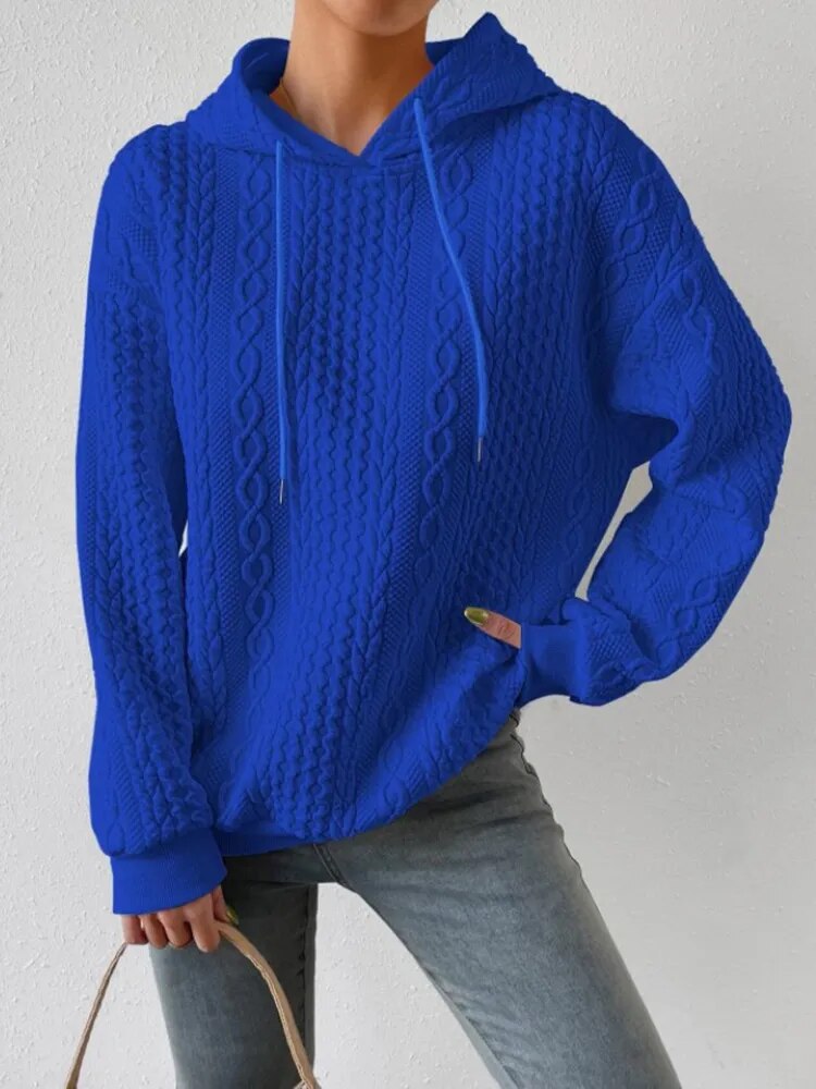 Blaudonau- MARGOT - Winter-Kapuzenpullover aus Strick