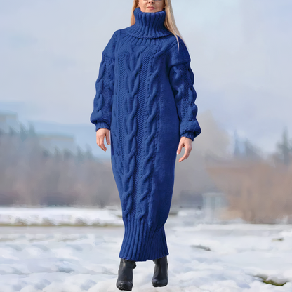 Blaudonau- MARLEY - Gedrehtes Strickkleid