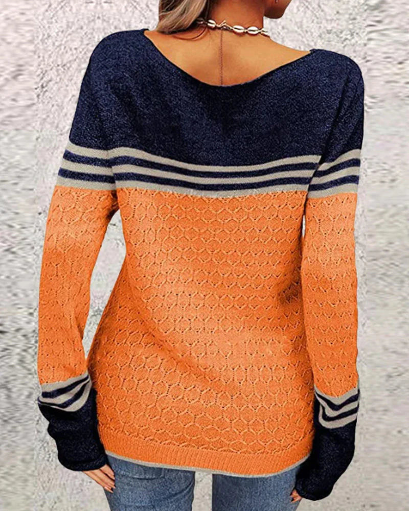 Blaudonau- MAYA - Pullover mit Farbblockmuster