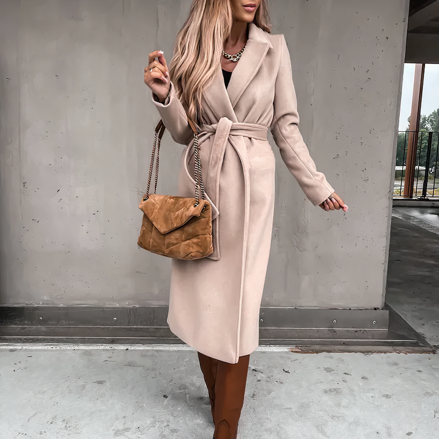 Blaudonau- NICOLE - Schicker Trenchcoat aus Wollmischung