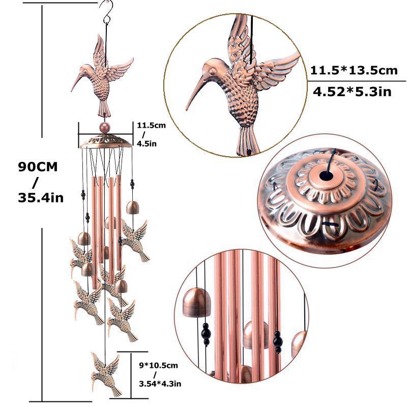 Blaudonau- Retro Bronze Horse Wind Chime