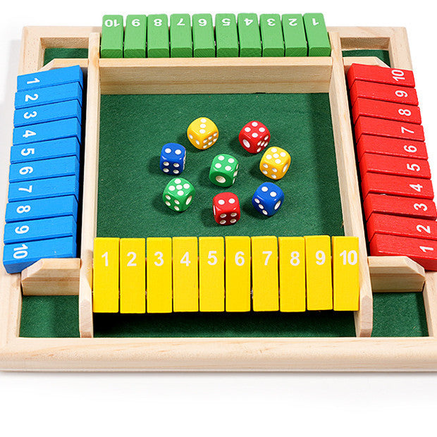 Blaudonau- „Shut The Box“-Spiel – Lustiges Tisch-Mathespiel für Erwachsene und Kinder