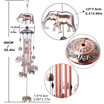 Blaudonau- Retro Bronze Horse Wind Chime