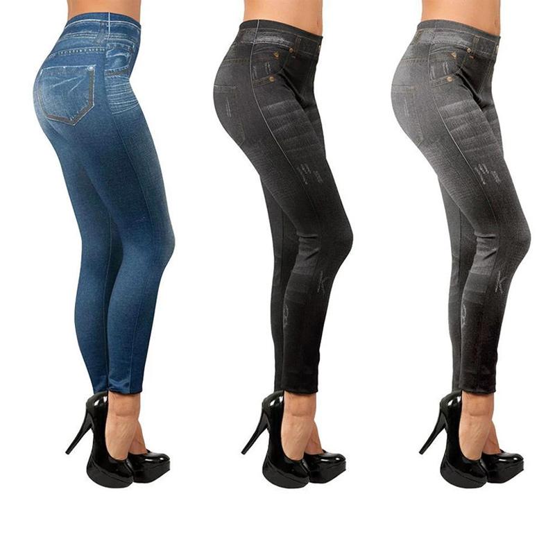 Blaudonau- Elastische Slimming Jeans-Leggings