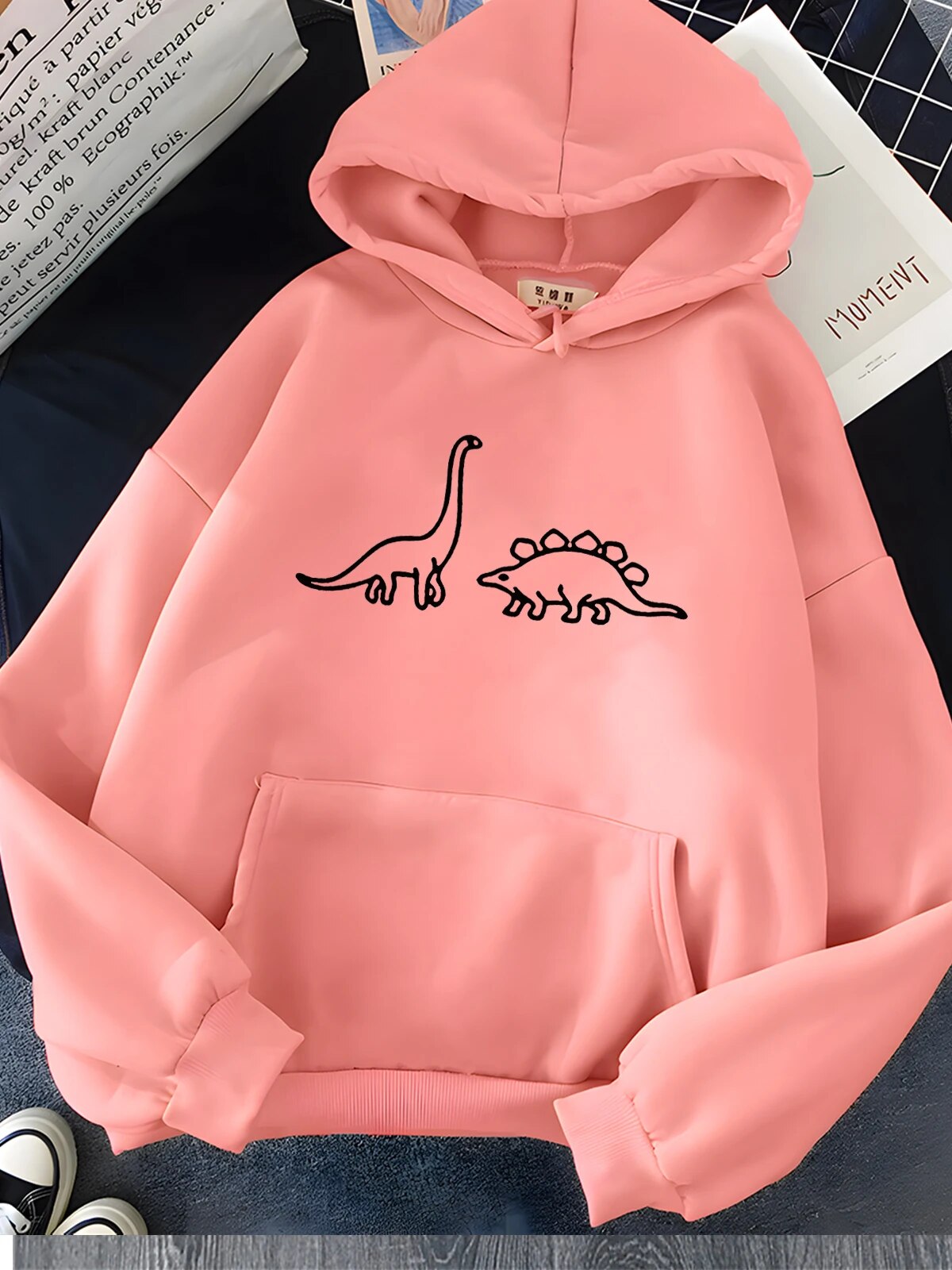 Blaudonau- PENELOPE - Dinosaurier-Kapuzenpullover mit Druck