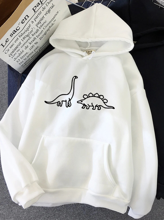 Blaudonau- PENELOPE - Dinosaurier-Kapuzenpullover mit Druck