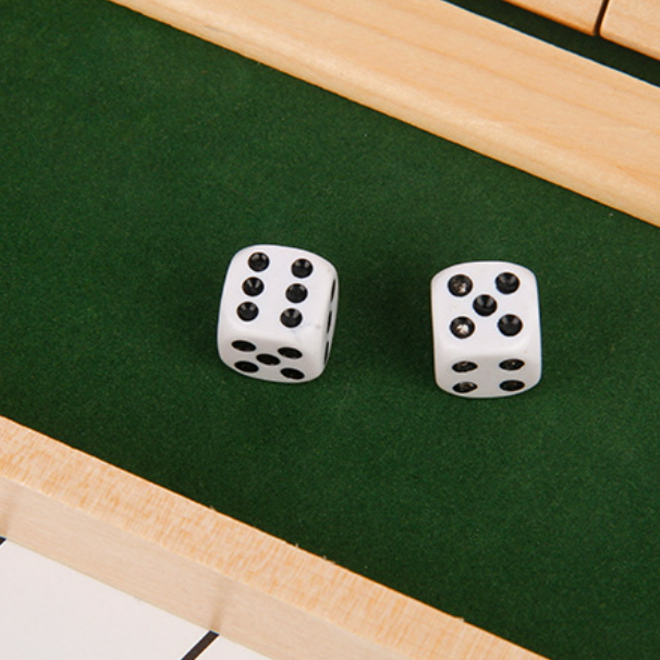 Blaudonau- „Shut The Box“-Spiel – Lustiges Tisch-Mathespiel für Erwachsene und Kinder