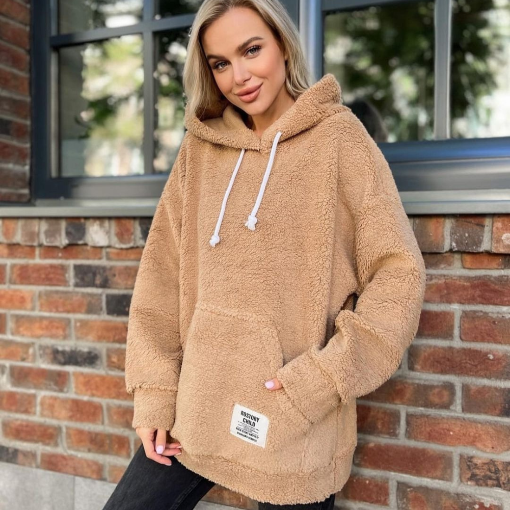 Blaudonau- RACHEL - Modischer Plüsch-Hoodie