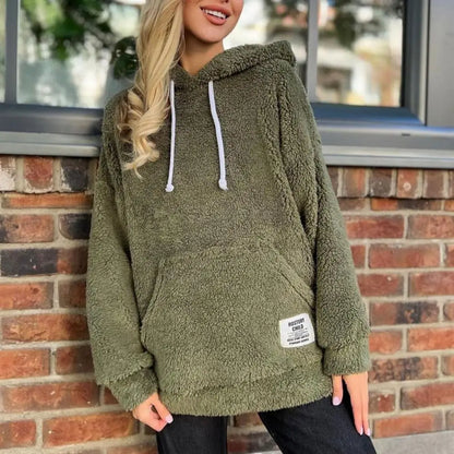 Blaudonau- RACHEL - Modischer Plüsch-Hoodie