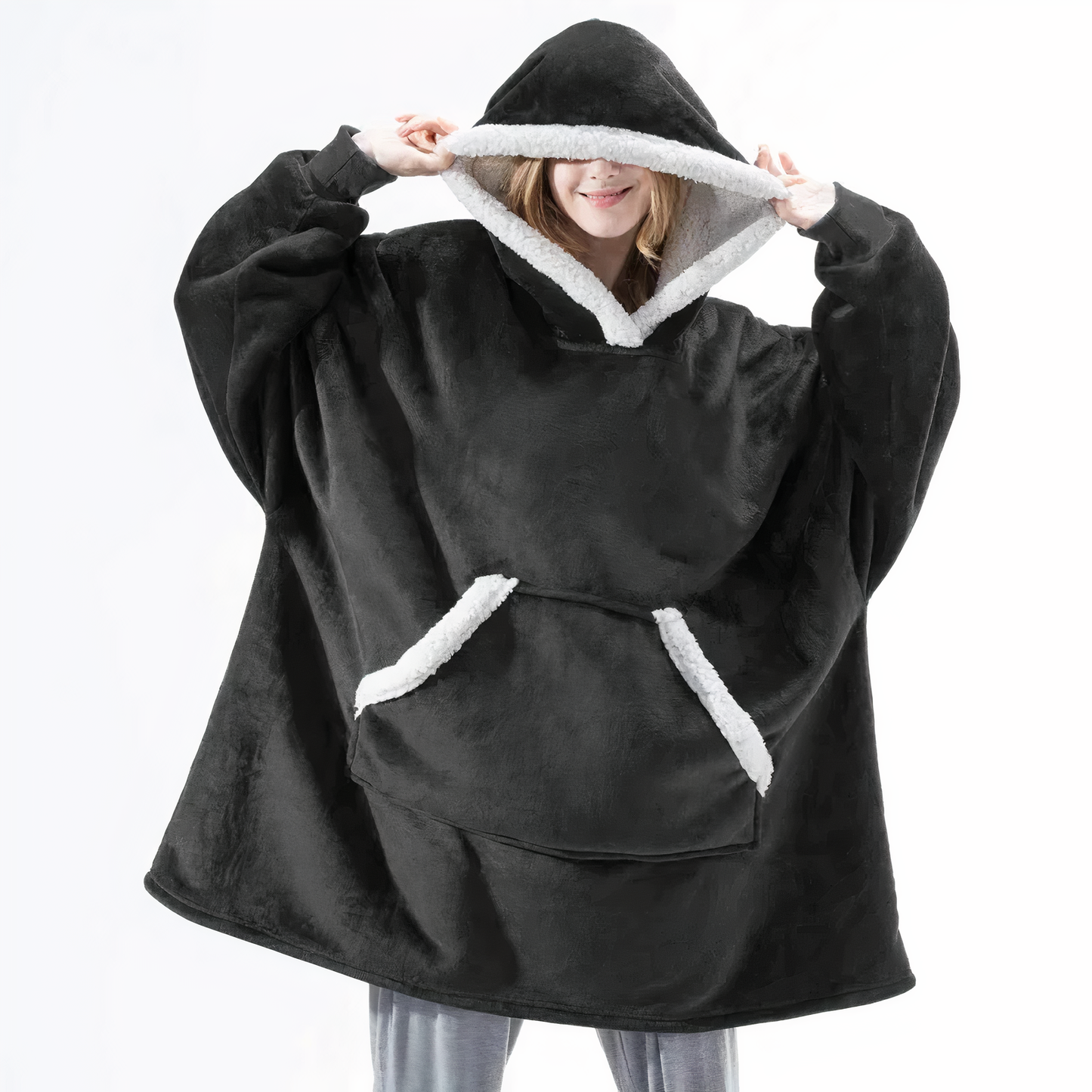 Blaudonau- REGINA - Kuschelige Kuscheldecke Hoodie