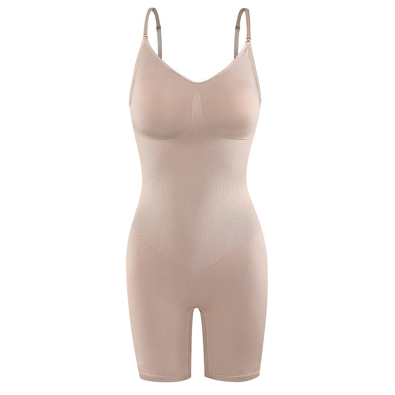 Blaudonau- Elegante Einfarbige Formwäsche für Damen Beige