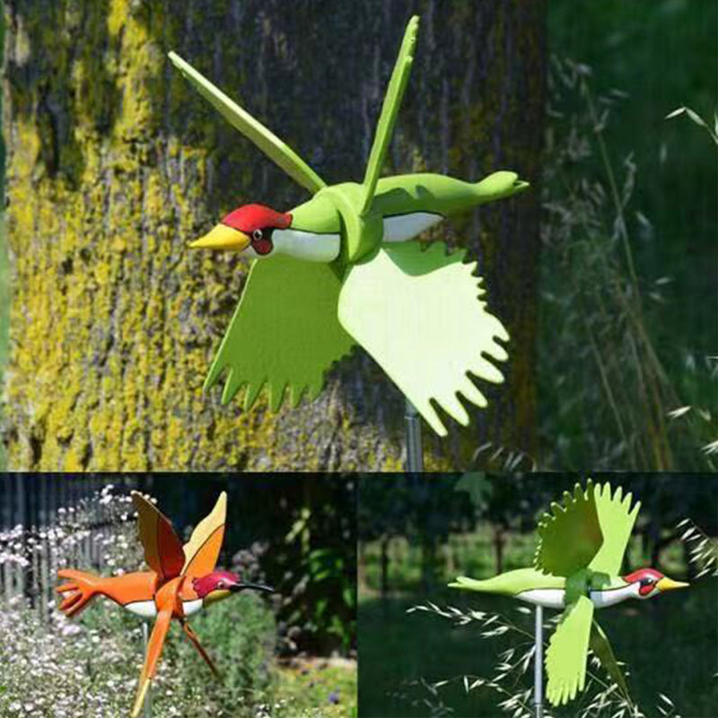 Blaudonau- Windmühle mit Möwe als Gartendekoration